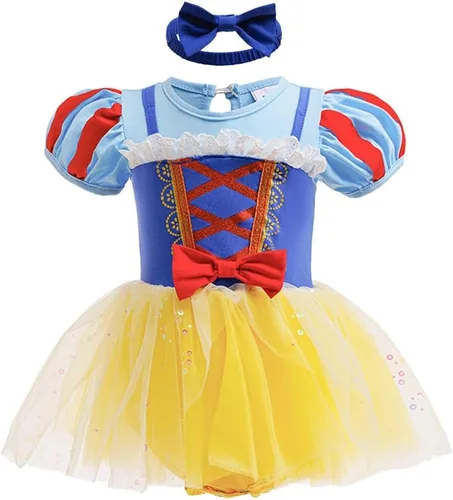 Vista 203 de Disfraz de princesa de Belle Sofía Blancanieves para niñas pequeñas, disfraz de princesa, Navidad, Halloween, mameluco con diadema