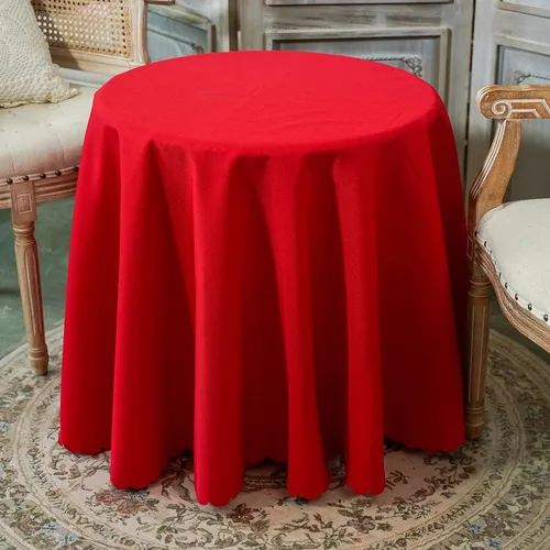 Vista 22 de JYFLZQ Mantel redondo negro de 70 pulgadas para mesas de 4 pies, lavable a máquina, duradero, tela de poliéster gruesa, para fiestas, banquetes