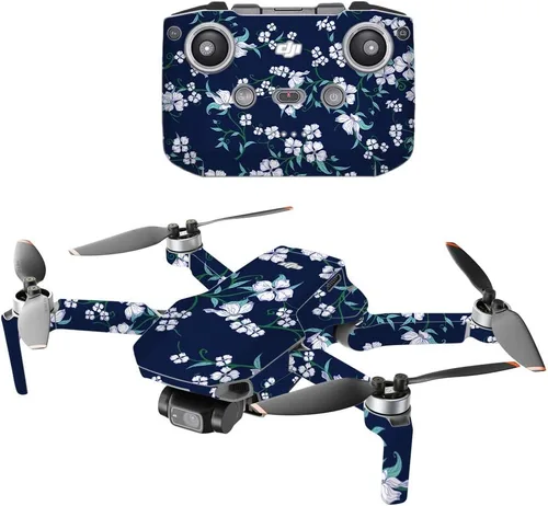 Vista 22 de MightySkins - Compatible con DJI Mini 2 Dron portátil - Blue Petals Funda protectora de vinilo duradera y única Fácil de aplicar, quitar