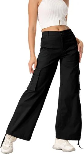 Vista 7 de Pantalones cargo para mujer, de secado rápido, informales, militares, militares, camuflaje, combate, trabajo, pantalones casuales con bolsillos