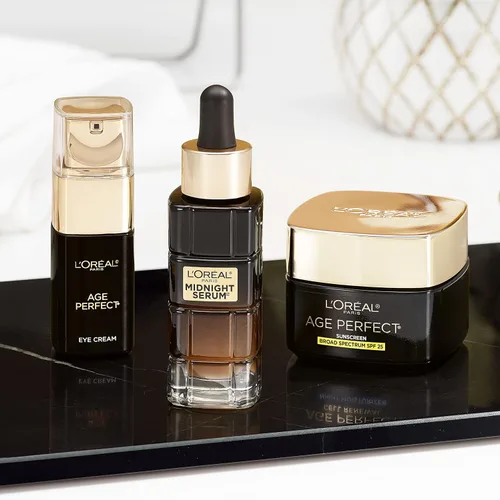 Vista 12 de L'Oreal Paris Age Perfect - Suero facial antienvejecimiento de medianoche, reduce las arrugas, 1 oz + muestra de crema para ojos