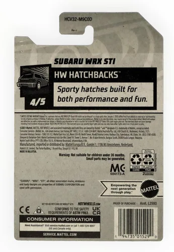 Vista 2 de Hot Wheels Subaru WRX STI, Hatchbacks 4/5 ()