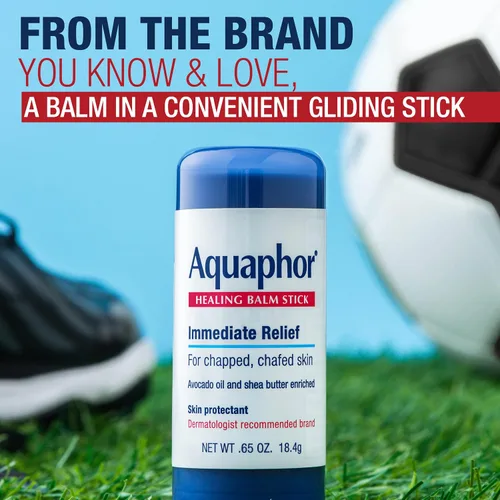 Vista 9 de Aquaphor - Bálsamo curativo en barra, protector de piel, 0.65 onzas Body Balm Protectant with Avocado Oil and Shea Butter for Chapped or Chafed