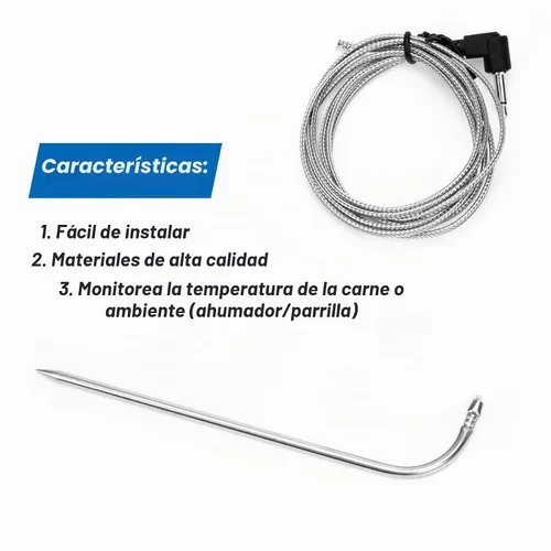 Vista 5 de Stanbroil Reemplazo de sonda de carne para parrilla de pellets Pit Boss