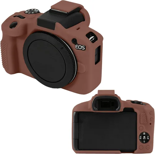 Vista 16 de Leayjeen Funda protectora de silicona compatible con cámara Canon EOSR50, carcasa protectora de silicona suave para cámara R50, con cubierta