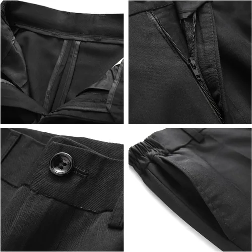 Vista 6 de Boys Suits Slim Fit Formal 3 Piece Kid Wedding Prom Ring Bearer Outfit Negro