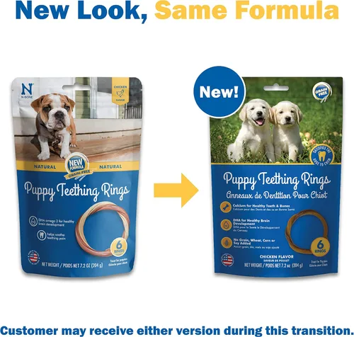 Vista 9 de N-Bone Anillos de dentición para cachorros sin granos, sabor a pollo, masticables naturales para dentición de cachorros, ayuda a calmar las encías
