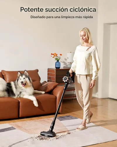 Vista 2 de Trucozie Aspiradora inalámbrica, aspiradora de mano ligera 8 en 1 con 45 minutos de tiempo de funcionamiento, potente succión, aspiradoras