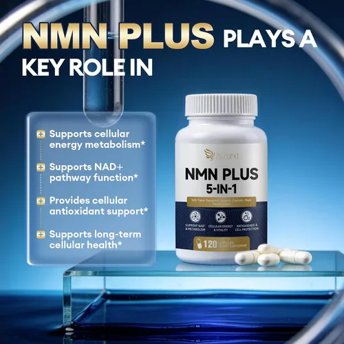 Vista 9 de Migcopat Suplemento NMN 1000mg – Suplemento NAD 5 en 1, 120 cápsulas