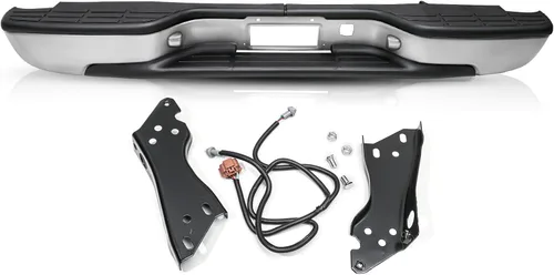 Vista 9 de TUSDAR Reemplazo de parachoques trasero para 1999-2006 Chevy Silverado GMC Sierra 1500 2500, 2007 1500 Classic Fleetside/Styleside Bed Chrome