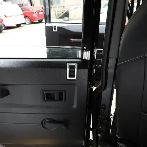 Vista 6 de Cubierta de bloqueo de puerta de automóvil de aleación de aluminio para Land Rover Defender 90 110 130 2004-2019 Accesorios de repuesto