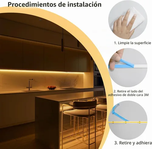 Vista 4 de 20FT/6M COB LED tira de luz 3000K blanco cálido