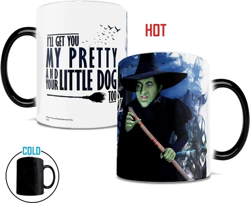 Vista 4 de Morphing Mugs Taza de cerámica Wizard of Oz (Wicked Witch), color negro