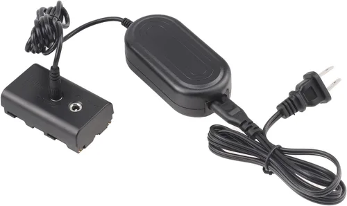 Vista 7 de FocusFoto Cable adaptador de fuente de alimentación de CA + batería ficticia NP-F, acoplador de CC para Sony NP-F550 NP-F570 NP-F970 para alimentar