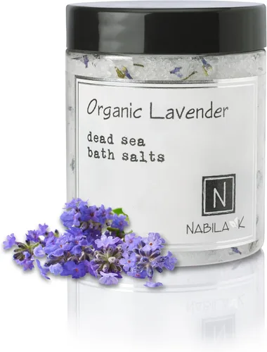 Vista 10 de Nabila K - Sales de baño orgánicas de manzanilla – Sal del Mar Muerto y sal de Epsom exfoliante y remojar – Exfolia e hidrata la piel, aceites