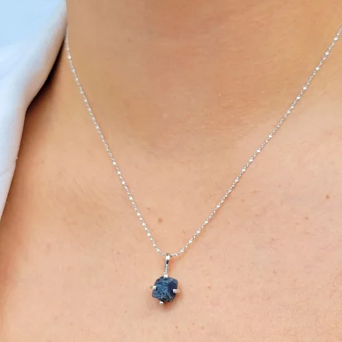 Vista 133 de Juego de joyas de piedras preciosas crudas reales con plata de ley 925 chapada en oro real, collar y aretes de piedra natal, regalo para ella por