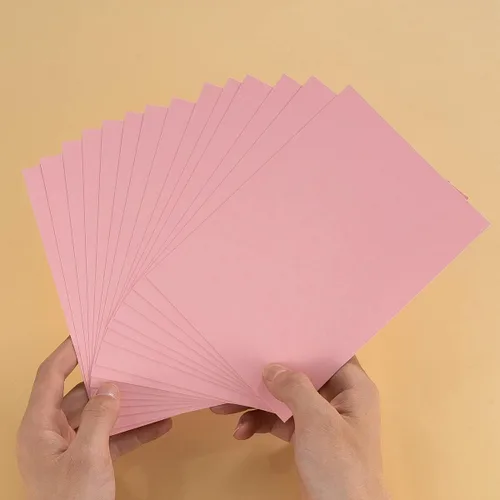 Vista 3 de Paquete de 100 tarjetas de papel grueso en blanco para invitaciones, tarjetas de felicitación, postales, fotos, papel grueso de 250 GSM