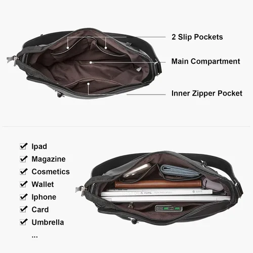 Vista 3 de WESTBRONCO Bolsos de mano para mujer, bolsos cruzados, bolso de hombro suave con correa ajustable