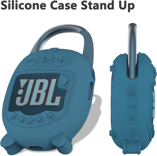 Vista 6 de Funda de silicona y funda rígida para altavoz Bluetooth JBL Clip 5 Azul