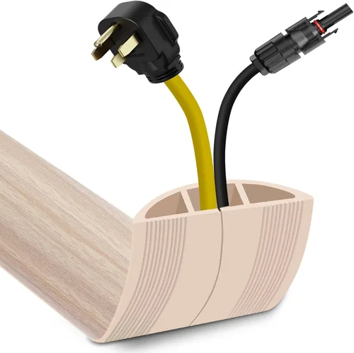Vista 12 de JAHOMFAI Cubierta para cables de piso 1m de largo, cubiertas para cables en el suelo para proteger los cables y prevenir riesgos de caídas, fácil