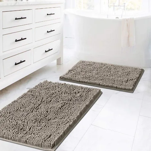 Vista 27 de H.VERSAILTEX Alfombras de Baño para Baño Antideslizantes de Felpa Chenille Extra Suaves y Absorbentes para Cuarto de Ducha Lavables a Máquina