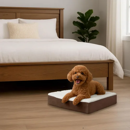 Vista 8 de PETMAKER Cama ortopédica para perros, cama para perros de espuma viscoelástica de 2 capas con funda Sherpa lavable a máquina, cama para perros