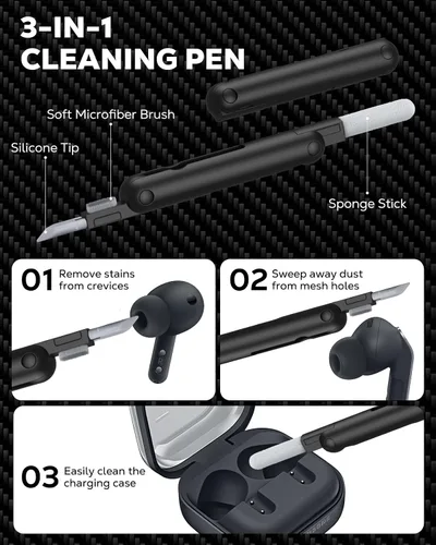 Vista 8 de MoKo Secure Lock - Carcasa para Samsung Galaxy Buds 4 Pro/4 (2026), color negro Bloqueo seguro, compatible con carga inalámbrica, protección