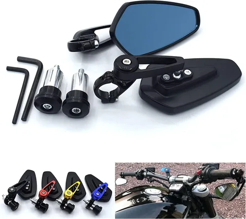 Vista 3 de Accesorios Motocicleta BAR END MIROIR para Yamaha R1 2003 Jog RR Blaster TTR 250 R6 2017 Road Star YZF600R FZ25 R1 2004 Moto Accesorios