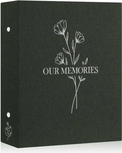 Vista 24 de Lanpn Álbumes de fotos pequeños de 4 x 6 pulgadas, 50 imágenes, paquete de 2 unidades, mini capacidad de lino Our Memories, juego de bolsillos