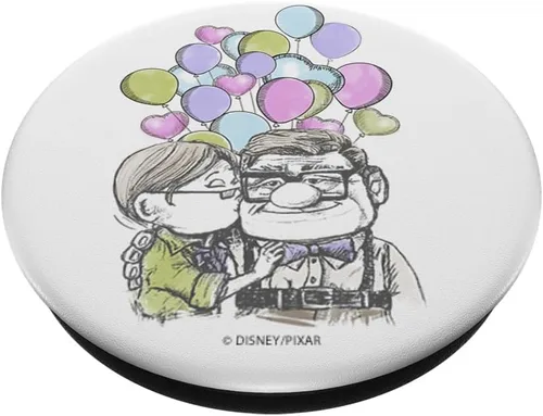 Vista 2 de Disney Pixar Up Carl Ellie Kiss con globos PopSockets adhesivo PopGrip