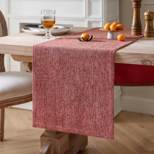 Vista 10 de ZeeMart Camino de mesa de arpillera estilo granja de 36 pulgadas de largo, camino de mesa de comedor tejido rústico negro para uso diario, 14 x 36