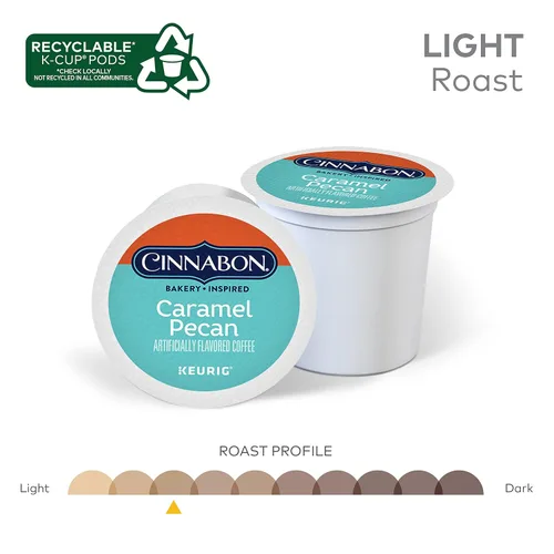 Vista 3 de Cinnabon Caramel Pecan Café, cápsulas Keurig K-Cup de porción única, 72
