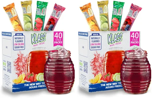 Vista 7 de Klass Aguas Frescas Paquete variado, 1 caja de lima de pepino, 1 caja de sandía de fresa, 1 caja de bayas de hibisco, 1 caja de piña mandarina