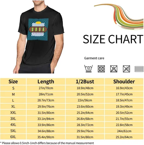 Vista 8 de Soda Music and Stereo - Camiseta de manga corta para hombre, diseño casual, cuello redondo, unisex, color negro
