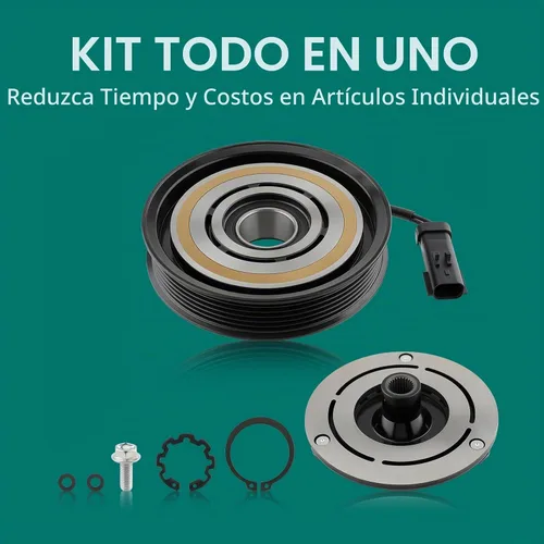 Vista 7 de AUTOKAY - Kit de montaje de embrague de compresor de CA para Dodge Dakota