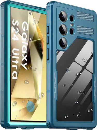 Vista 13 de Funda impermeable para Samsung Galaxy S23 Ultra, con protector de pantalla integrado, a prueba de polvo, a prueba de golpes, de cuerpo completo