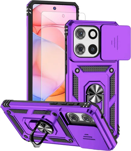 Vista 13 de Funda 5G para Motorola Moto G Stylus 2025/2026 con protector de pantalla de vidrio templado, TPU suave y flexible, ajuste delgado, a prueba