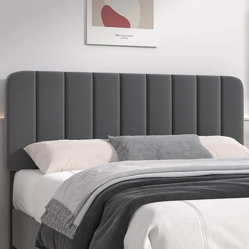 Vista 4 de VECELO - Queen Size Upholstered Bed Frame with 4 Drawers and Adjustable Headboard, Velvet Storage Platform Bed Frame, Mattress Foundation, Wood Slat