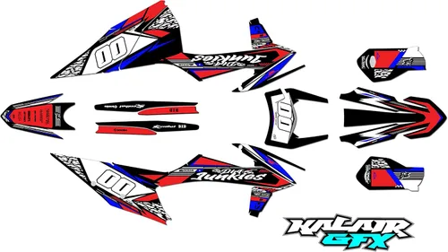 Vista 10 de Kit de gráficos para KTM Enduro 2-Stroke 150 EXC, 250 EXC y 300 EXC años 2020, 2021, 2022 y 2023 Rugged Series Magenta 16 Mil - Adhesivo de carreras