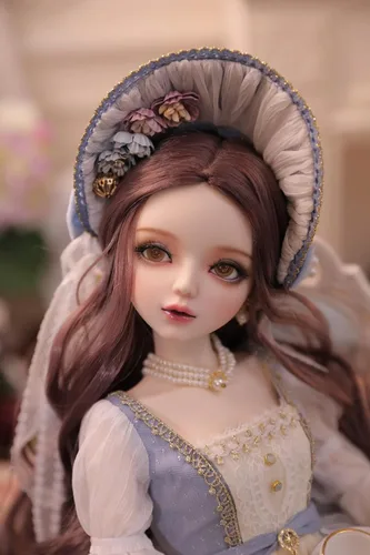 Vista 8 de Muñeca BJD pintada a mano de 1/3,22.8 pulgadas de alto, en estilo pastoral nórdico, muñeca de princesa, cuerpo de PVC con 31 articulaciones móviles