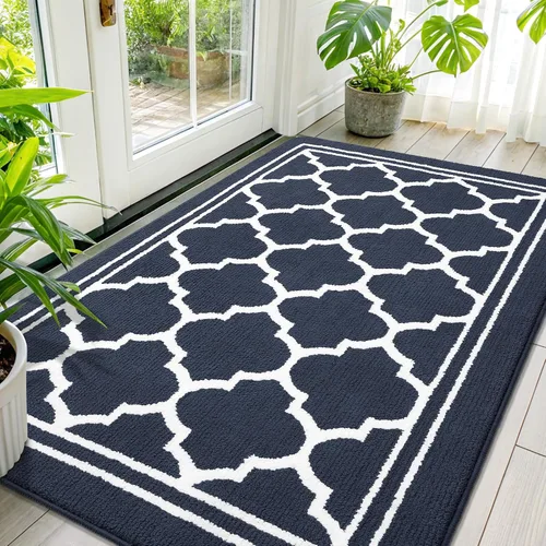 Vista 11 de Buganda Alfombra para Puerta Interior, Tapete Resistente a la Suciedad y Absorbente, Antideslizante, Alfombras de Perfil Bajo para Entrada