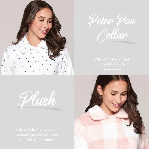Vista 3 de CASUAL MOMENTS Chaqueta de cama para mujer con cuello Peter Pan