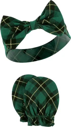Vista 43 de Hudson Baby Conjunto de diadema de algodón y manoplas para rascar para bebé