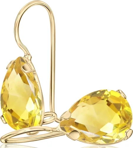 Vista 26 de 14K Solid Gold Earrings - Gemstone Earrings for Women - 14K Gold Earrings for Women - Birthstone Earrings - Teardrop Earrings for Women - Gold