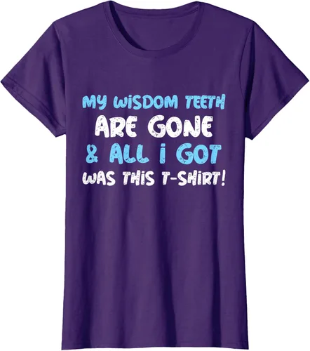 Vista 11 de My Wisdom Teeth Are Gone! Camiseta divertida de muelas del juicio, Negro