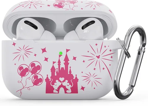 Vista 13 de Funda grabada de dos tonos compatible con Apple AirPods Pro de 2ª generación de 1ª generación, funda protectora completa de silicona para AirPods