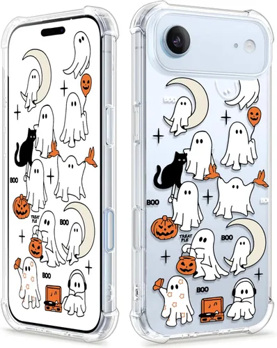 Vista 15 de Funda transparente de fantasma de Halloween (fantasma de Halloween, Google Pixel 7 Pro)