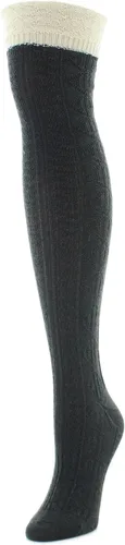 Vista 3 de Legmogu'e Calcetines de punto y trenza por encima de la rodilla para mujer