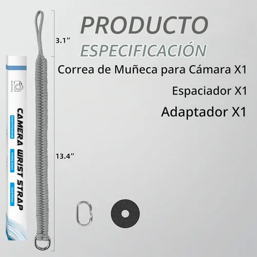 Vista 8 de SUNYA Correa de muñeca para cámara para fotógrafos, correa de paracord de cuerda para cámara, correa de mano compatible para cámara réflex digital