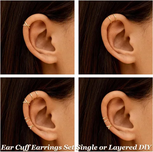Vista 3 de Ear Cuffs Non Piercing Ear Cuff Earrings for Teen Girl Gifts Trendy Stuff